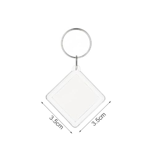 Image of BetterJonny 20Pcs Acrylic Picture Keychain Blanks in Clear Acrylic Picture Frame Keyrings