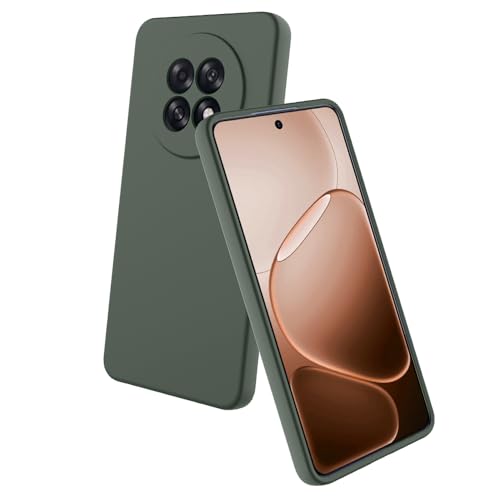 Image of Back Cover for Oppo F31 Pro Plus 5G | Full Camera Protection | Premium Liquid Silicon Case | Flexible Bumper Case for Oppo F31 Pro Plus 5G (Military Green)