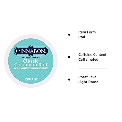 Cinnabon Classic Cinnamon Roll Keurig Single-Serve K-Cup Pods, Light Roast Coffee, 48 Count #TOP4