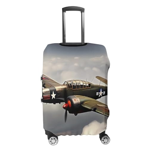 Carry on Luggage Cover World War 2 Aircraft Suitcase Covers for Luggages Tsa Approved Travel Luggage Sleeve Protector Elastic Suitcase Protector Anti-Scratch Washable Fits 19-30 Inch Case -XL4