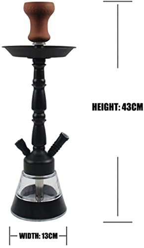 XJHYJS Hukahn Mit Schläuchen, Ca. 43 cm Inkl, Parteiraucher Set Schwarz, Ohne Nikotin – Bild 7