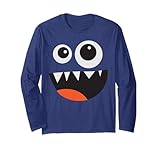 Photo Gallery men s women s cute monster face costume halloween maglia a manica Photo Gallery men s women s cute monster face costume halloween maglia a manica