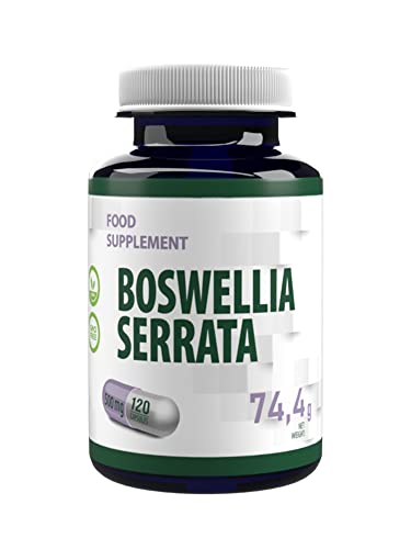 Weihrauch (Boswellia Serrata) 10:1 Extrakt (5000mg Äquivalent) 120 Vegane Kapseln, Laborgeprüft...