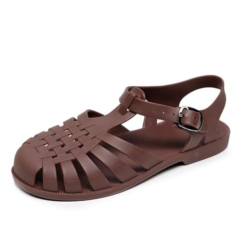 Image of Hee grand Crystal Jelly Heel Sandals for Women Summer Beach Jelly Shoes