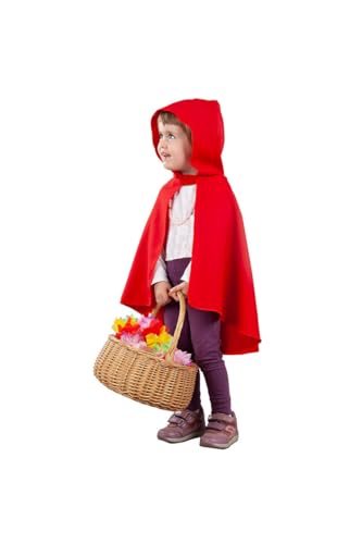 DISBACANAL Capa roja Caperucita Infantil - 8 año