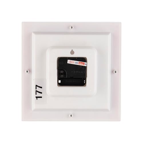 Image of Matiz Analog 30 cm X 30 cm Wall Clock | Brown | with Glass | Standard| 177 Red
