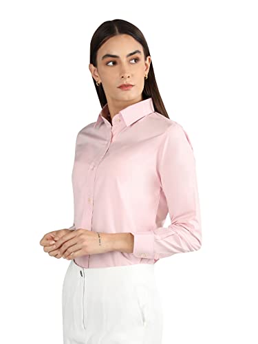 Image of CHKOKKO Women Solid Polycotton Regular Formal Shirt