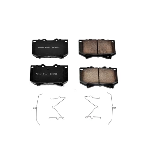 Image of PowerStop Front Brake Pads for Toyota Sequoia 2001-03 | Toyota Tundra 2000-03 - Z17 Ceramic Brake Pads with Installation Hardware, 17-812