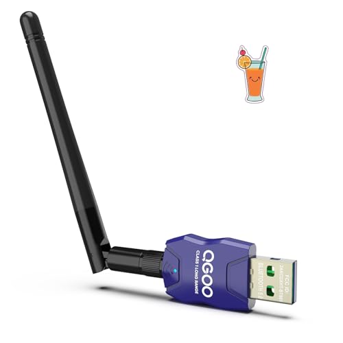 Class 1 Long Range Bluetooth Adapter for PC, QGOO USB Bluetooth Adapter for PC 5.3+EDR, Bluetooth Dongle Bluetooth Receiver Support Windows10/8.1/8/7?blue-156?