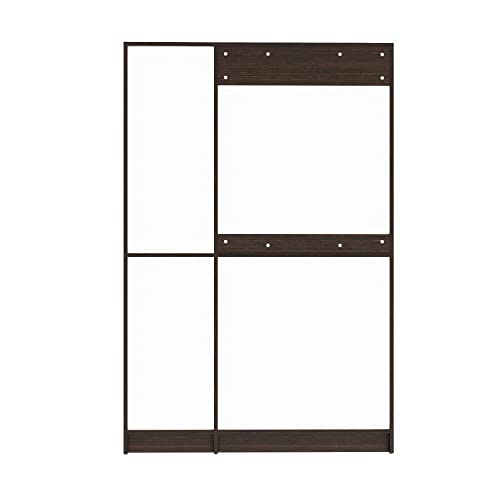 Image of Wakefit Wardrobe | 1 Year Warranty | Engineered Wood Almirah, Cupboard for Clothes Storage | 3 Door, 1 Drawer, 1 Hanging Space | Organza Plus - Wenge