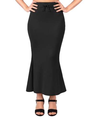 Image of Saree Shapewear Petticoat for Women, Stretchable Saree Shaper, Mermaid Fit Petticoat, 4-Way Stretch Saree Petticoat, Drawstring Waist