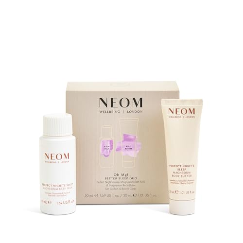 NEOM Oh Mg! Better Sleep Duo Gift Set | Perfect Nights Sleep Magnesium Bath Milk & Magnesium Body Butter I 100% Natural I Feel relaxed and ready for bed