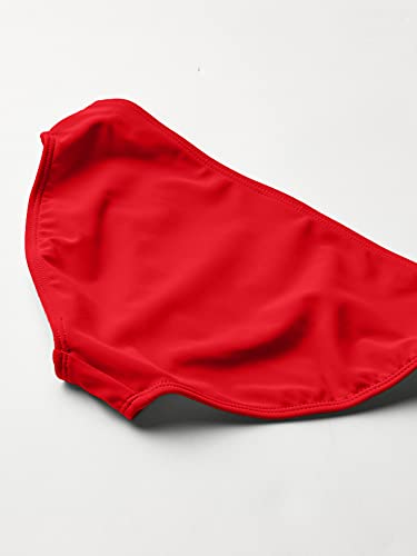 Kanu Surf Girls' Coral Reef Beach Sport Wrap Around Bikini 2-Piece Swimsuit, Solid Red, 142