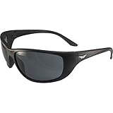 Global Vision Hercules 6 Motorcycle Safety Glasses ANSI Z87.1 & MIL-PRF-32432 Standards, Shatterproof Polycarbonate Lenses UV400 & Scratch-Resistant Riding Sunglasses Black Frame w/Smoke Lenses