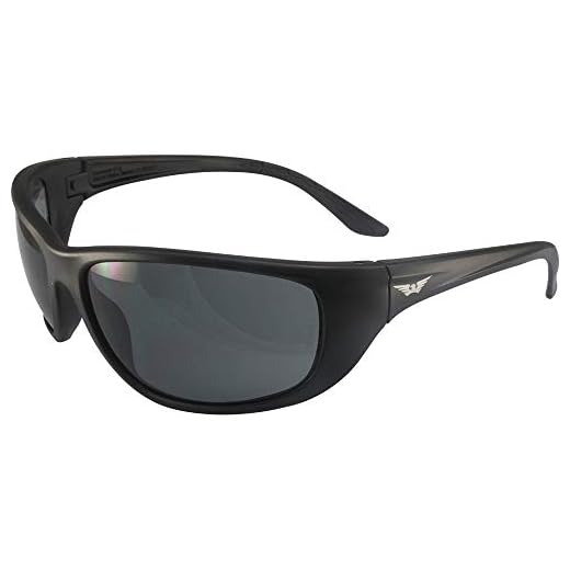 Global Vision Hercules 6 Motorcycle Safety Glasses ANSI Z87.1 & MIL-PRF-32432 Standards, Shatterproof Polycarbonate Lenses UV400 & Scratch-Resistant Riding Sunglasses Black Frame w/Smoke Lenses