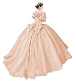 Ftupza Off Shoulder Peach Quinceanera Dress 2024 Vestidos de 15 anos Quinceanera Puffy Tulle Birthday Gowns for Sweet 15 16 Dress Pettie Size