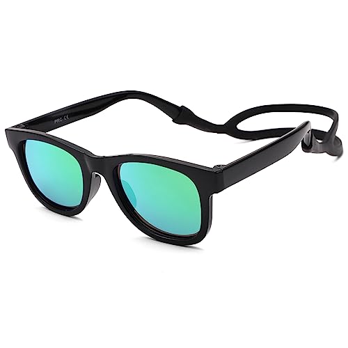 Baby Sunglasses with Strap Polarized Bendable Flexible Infant Sunglasses for Toddlers Newborns 0-24 Months3