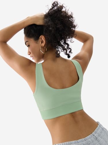 Image of The Souled Store Jade Green Women and Girls Round Neck Sleeveless Cotton Padded Bralette Top