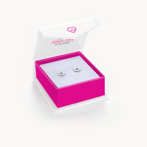 925 Sterling Silver Polished Star of David Safety Screw Back Earrings For Toddlers and Little Girls - Children's Star of David Earrings For Everyday Wear 5