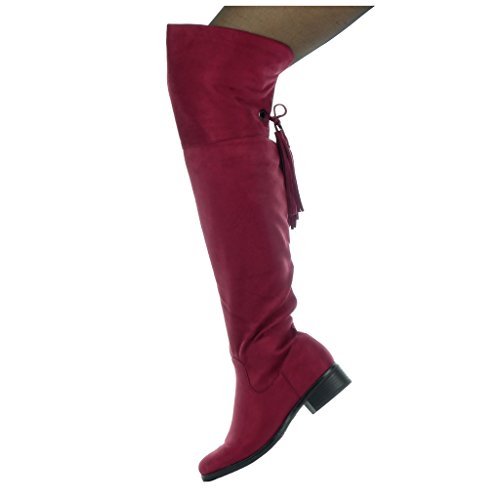 ANGKORLY - Scarpe da Moda Stivali Alti Cavalier