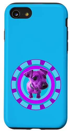 かわいいダックスフントゴミ箱ガーリーキット ペット愛好家かわいいアート犬 スマホケース iPhone SE (2020) / 7 / 8 用