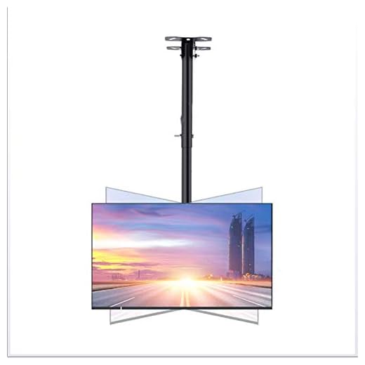 JNMDLAKO och hållbart TV-takfäste full rörelse svängbar lutande TV-konsol, för LED LCD platt-TV:er, 5 fot – 2,0 m stretchhöjd, VESA 200 x 200 mm