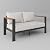 Oasbira Aluminum Outdoor Patio Furniture Set with Coffee Table, 5 Piece Patio Conversation Sets, Patio Sectional Furniture Set for Porch, Balcony, Yard, Gray