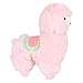 FeiWen Alpaca Peluche Peluche a Forma di Sorriso Sella Alpaca Pony Peluche Giocattolo Bambino Regalo (Rosa)