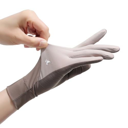 UV Sun Protection Gloves Women Touchscreen Non Slip Driving Gloves, Full Finger Ice Silk Thin Gloves for Travel Golfing Running - Image 4