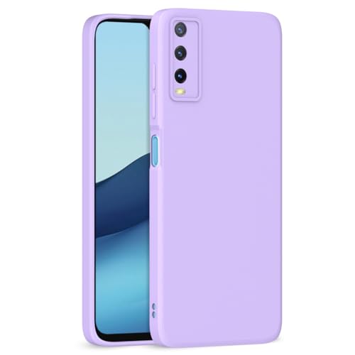 Image of Outlouders Back Cover for Vivo Y12s / Y20 / Y20i / Y20G | Camera Protection | Durable Soft Matte Silicone Bumper Case (Purple)
