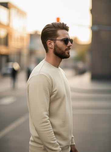 Image of Mack Jonney Men Regular Fit Fleece ||Black||Round Neck Solid||Sweatshirt-JM3911