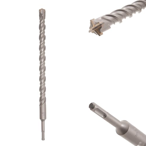 Image of TAPARIA 25mm Cross Point Tip SDS Plus Hammer Drill Bit for Concrete /Masonry Drilling (HDC 25400, 25x340x400 mm)-Home, DIY, Professional, Construction, Brick, Wall-Drilling