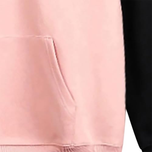 Hoodies for Men Y2k Trendy Raglan Long Sleeve Colorblock Sweatshirt Loose Casual Comfy Teen Boys Pullover with Pocket4