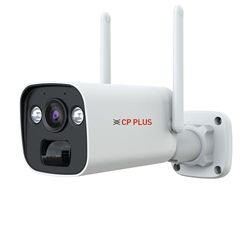 Image of CP Plus 4MP Outdoor Security Camera | 4G SIM-Based Wireless CCTV | PIR Motion & Human Detection | Full-Color Night Vision | Two-Way Audio | Built-in Siren | SD Card Support | CP-V44G