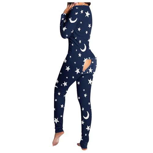 Eilova Orityle Women's Sexy Bodycon Romper Butt Button Back Flap Onesie Pajamas Bodysuit One Piece Jumpsuit