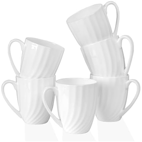 COSTMANCE 12 Oz Bone China Coffee Mugs Cover