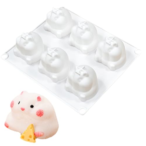 Formas de hámster dulce: Formas de hámster blandy, Formas de silicona para mousse en Formas animal | Formas lindas de hámster, herramientas horneadas, formularios de decoración de pastel de mousse par