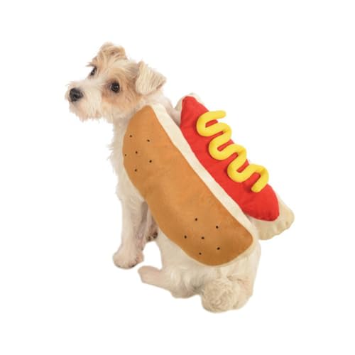 Disfraz divertido Hot Dog para perros y gatos miniatura 6