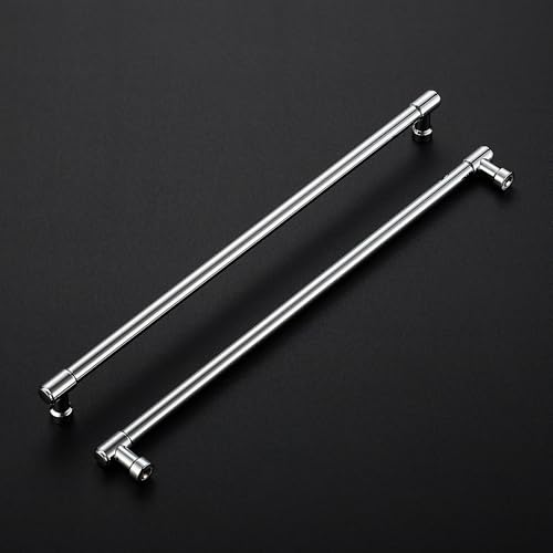 Image of Ravinte 2 Pack 12-3 /5 Inch Hole Center Solid Kitchen Cabinet Handles Polished Chrome Dresser Pulls Cabinet Drawer Pulls for Kitchen Cupboard Hardware