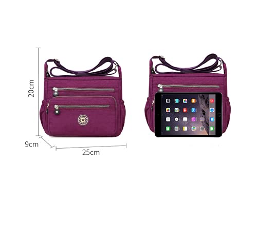Image of Single shoulder Messenger Crossbody Bag Nylon Purse Satchel Travel Women Lady Fashion Top Handle