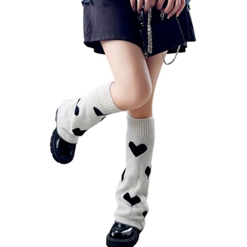 Girls Lolitas Leg Warmers Star Knitted Flared Leg Sleeves Baggy Cuffs Ankle Heap Socks Uniform Foot