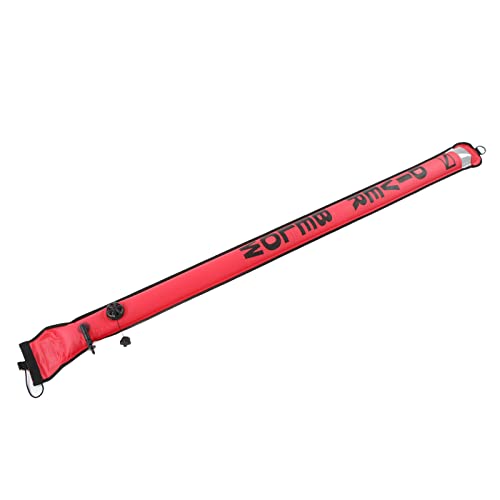 RIZGHWOY Surface Marker Buoy Reliable Diving Signal Tube for Divers Waterproof 180x15cm for Diving Safety Enthusiasts (Orange)