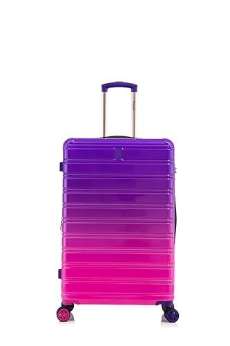 CELIMS - Maleta de Policarbonato | Maletas de Viaje Grandes 23 Kilos | Maleta Grande 23 Kilos 75cm | Degradado Violeta