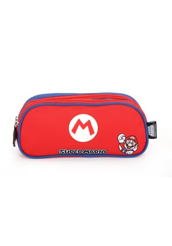 Estojo Duplo Super Mario Vermelho ET46945MO - Luxcel