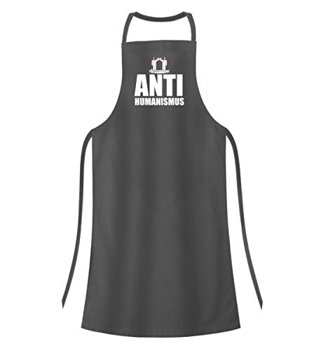 Tablier de barbecue anti-humanisme gris protection cuisine extérieure motif allemand