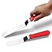PUCKWAY Angled Icing Spatula, Stainless Steel Offset Spatula, Cake Spatula Set of 2 Red 6