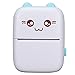 Mini Stampante Portatile C9, Stampa su Carta Termica 57x30mm, Stampa a Inchiostro, Stampante Wireless Bluetooth 200 DPI, Viene Fornita con Taglierina, per Bambini Amici immagine