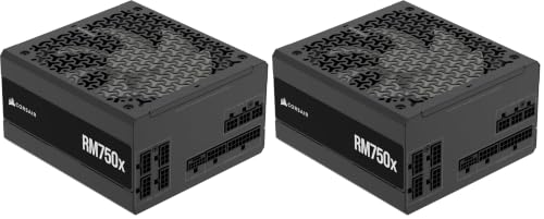 Image of CORSAIR RM750x ATX 3.1 PCIe 5.1 Ready Fully Modular 750W Power Supply - Low-Noise, Cybenetics Gold Efficiency, Native 12V-2x6 Connector - Black (Pack of 2)
