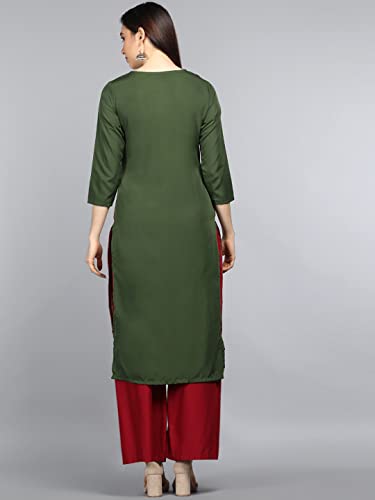 Image of Vaamsi Women's Crepe Straight Kurta