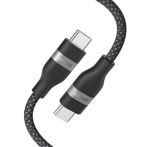 Anker Nano USB C auf USB C Kabel, 240W 0,9m flexibel farbig geflochten, USB C Schnellladekabel Typ C für iPhone 17/17 Pro/17 Plus/17 Pro Max, MacBook Pro/Air, iPad Pro/Air, Galaxy S24 und me